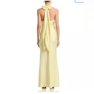Butter yellow Backless Yellow Dress